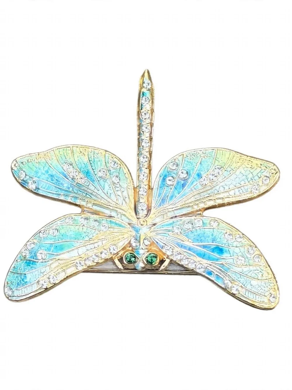 Beautiful Rhinestone Dragonfly Decorative Accent Brooch Pin